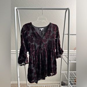 BRAND - DR2 / SIZE - M / COLOR - Black and deep purple